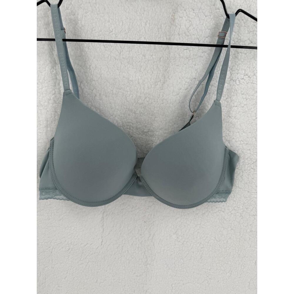 Danskin Light Blue Padded Underwire Adjustable Push-up Bra Womens Size 36C‎